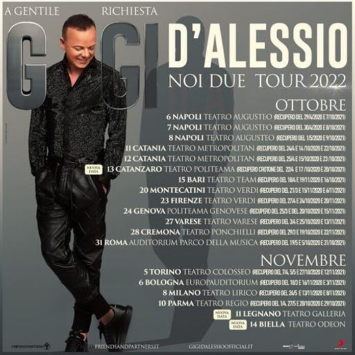 Gigi d'Alessio al tour si aggiunge la tappa al Teatro Politeama di